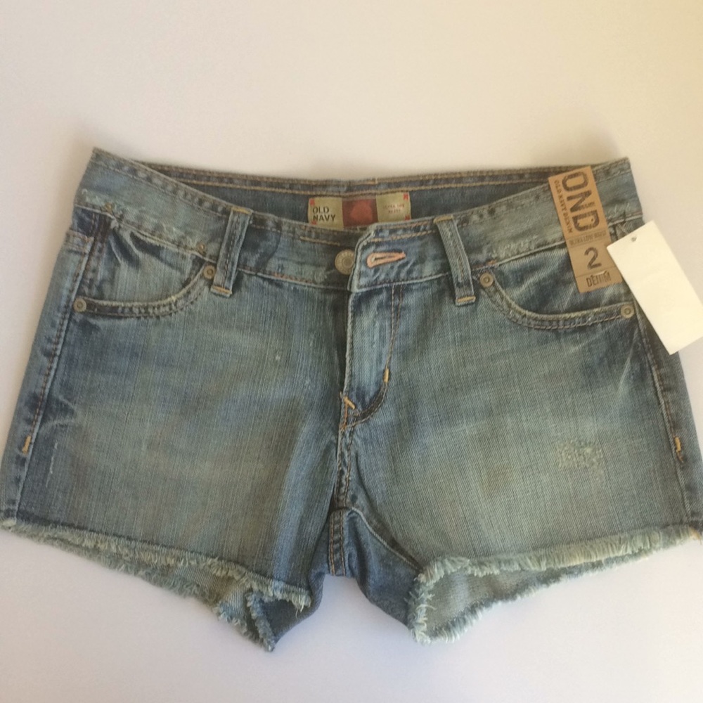 Old Navy ultra low waist Denim Shorts Size 2